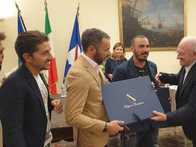 Cinema, la Regione incontra i vincitori di Venezia. De Luca: "Avanti col Distretto dell'Audiovisivo a Bagnoli"