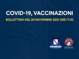 COVID-19, BOLLETTINO VACCINAZIONI DEL 20 NOVEMBRE 2021 (ORE 17.30)