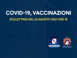 COVID-19, BOLLETTINO VACCINAZIONI DEL 22 AGOSTO 2021 (ORE 18)