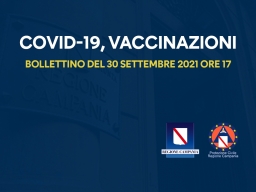 COVID-19, BOLLETTINO VACCINAZIONI DEL 30 SETTEMBRE 2021 (ORE 17)