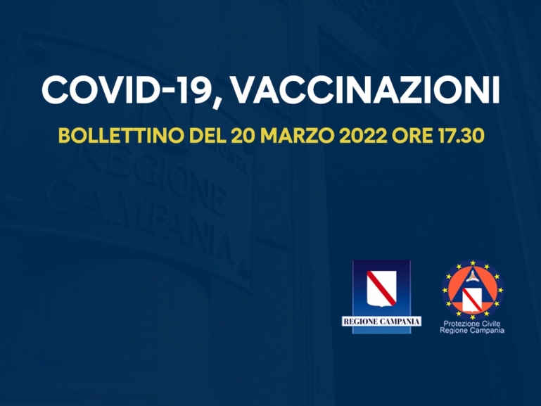 COVID-19, BOLLETTINO VACCINAZIONI DEL 20 MARZO 2022 (ORE 17.30)