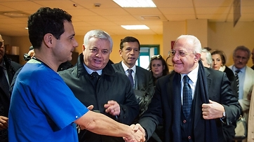 Il presidente De Luca in visita all'Ospedale di Pagani