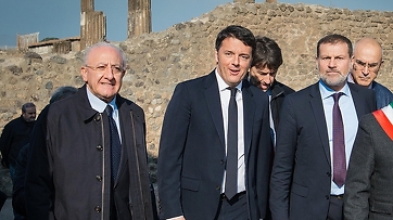 Il Presidente del Consiglio Matteo Renzi a Pompei