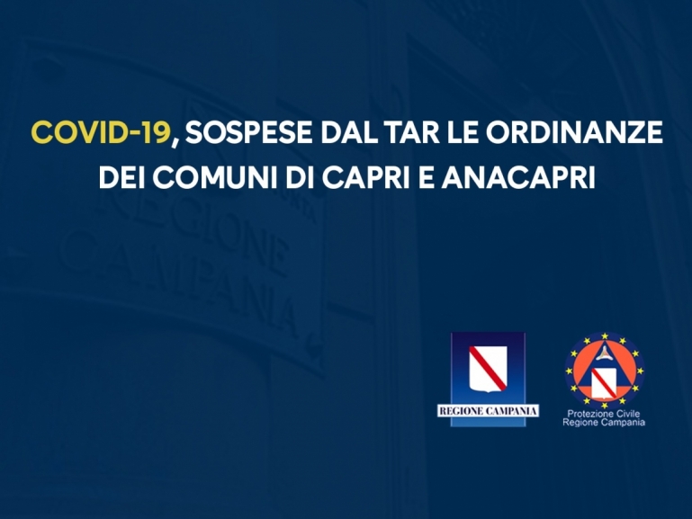 COVID-19, SOSPESE DAL TAR ORDINANZE DEI COMUNI DI CAPRI E ANACAPRI