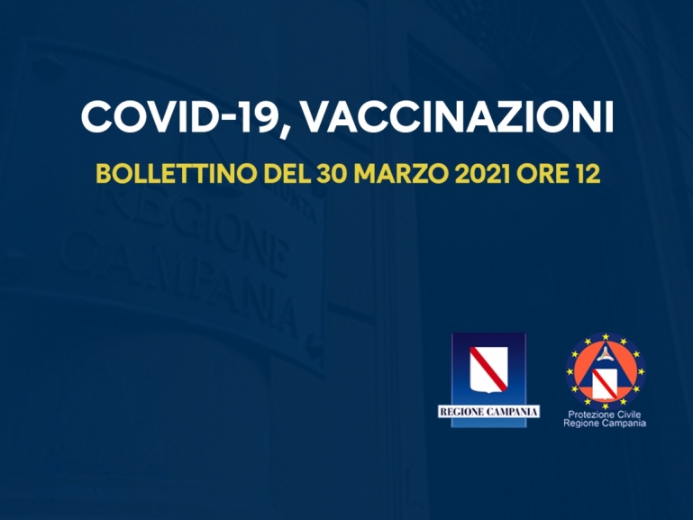 COVID-19, BOLLETTINO VACCINAZIONI DEL 30 MARZO 2021 (ORE 12)