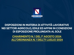 Emergenza caldo - Chiarimento n. 1 del 1° agosto 2024 all’Ordinanza n. 1 dell’11 luglio 2024