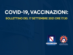 COVID-19, BOLLETTINO VACCINAZIONI DEL 17 SETTEMBRE 2021 (ORE 17.30)