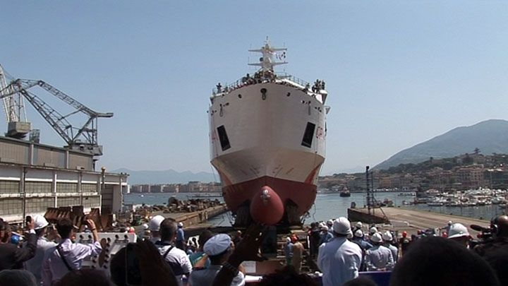 Fincantieri, the Patrol Boat "Diciotti" of the Italian Coast Guard Launch 
