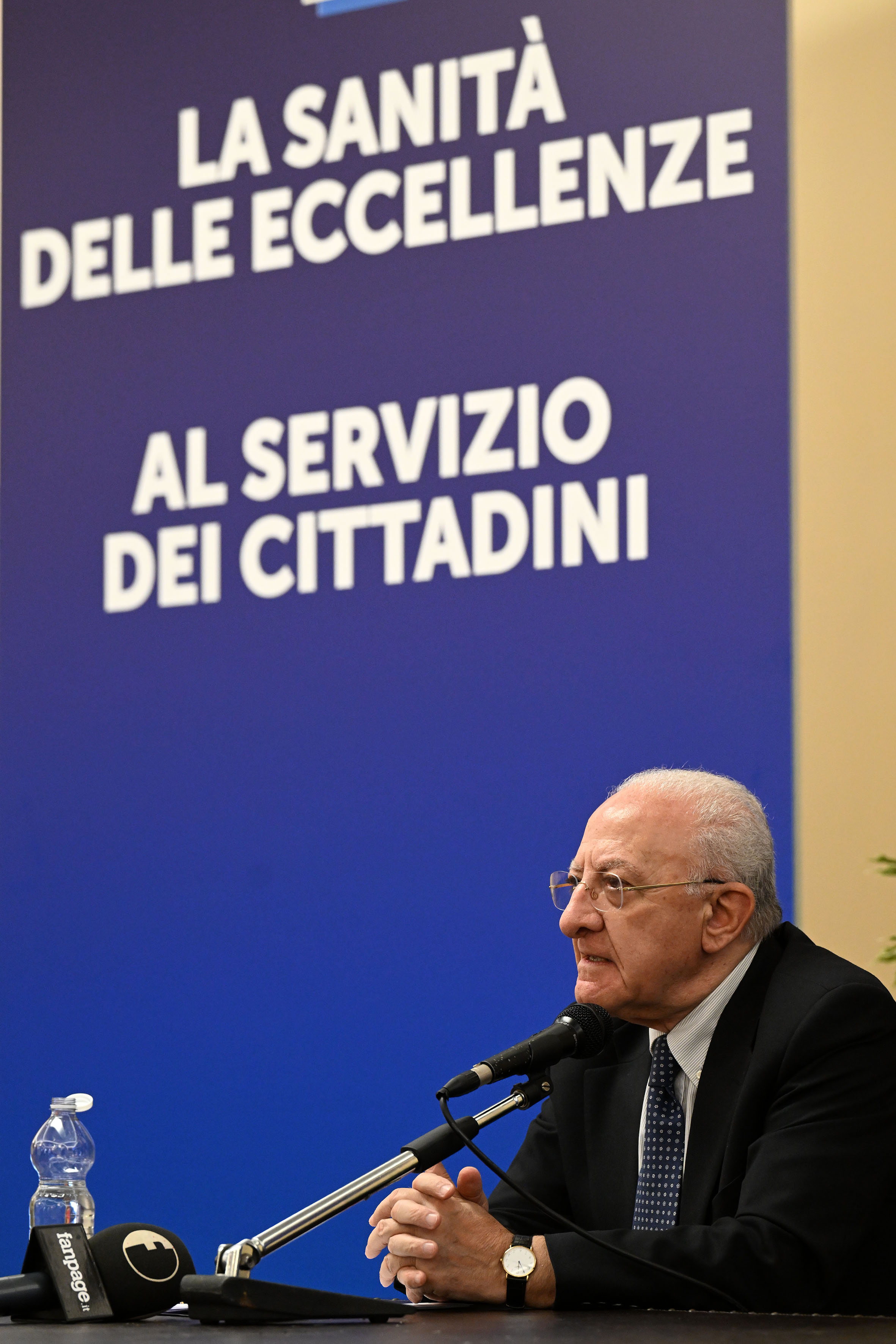 De Luca alla presentazione dell'app Sinfonia Salute