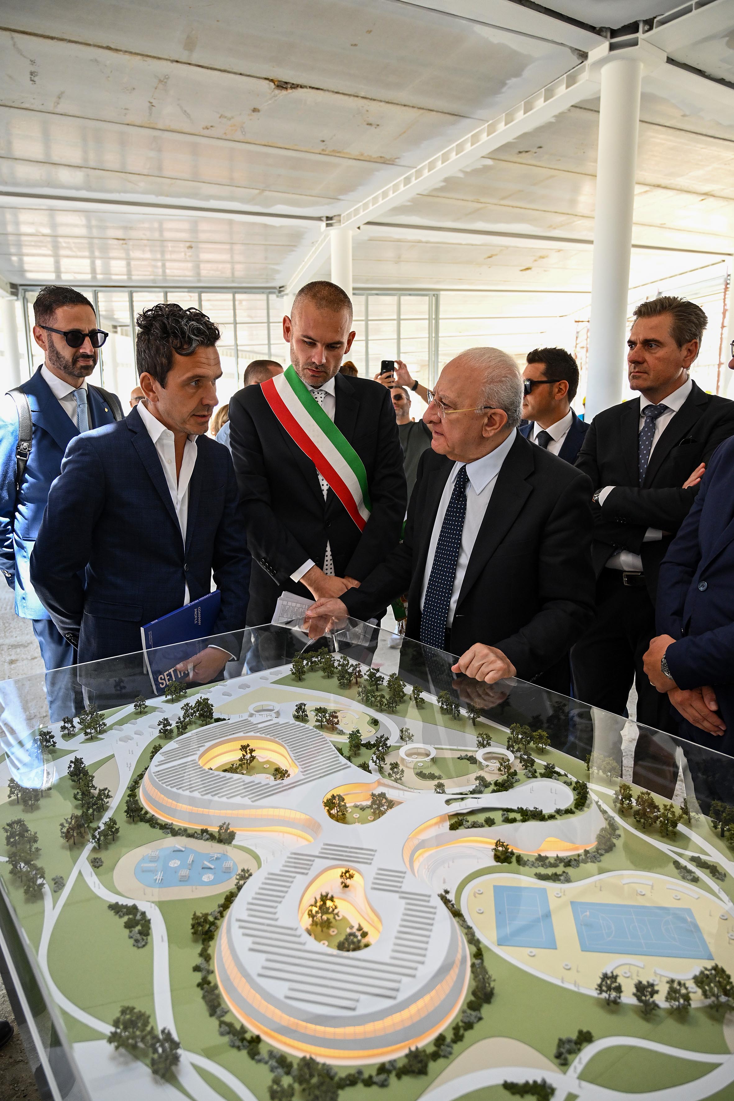 Sopralluogo al cantiere della cittadella scolastica di Castel Volturno