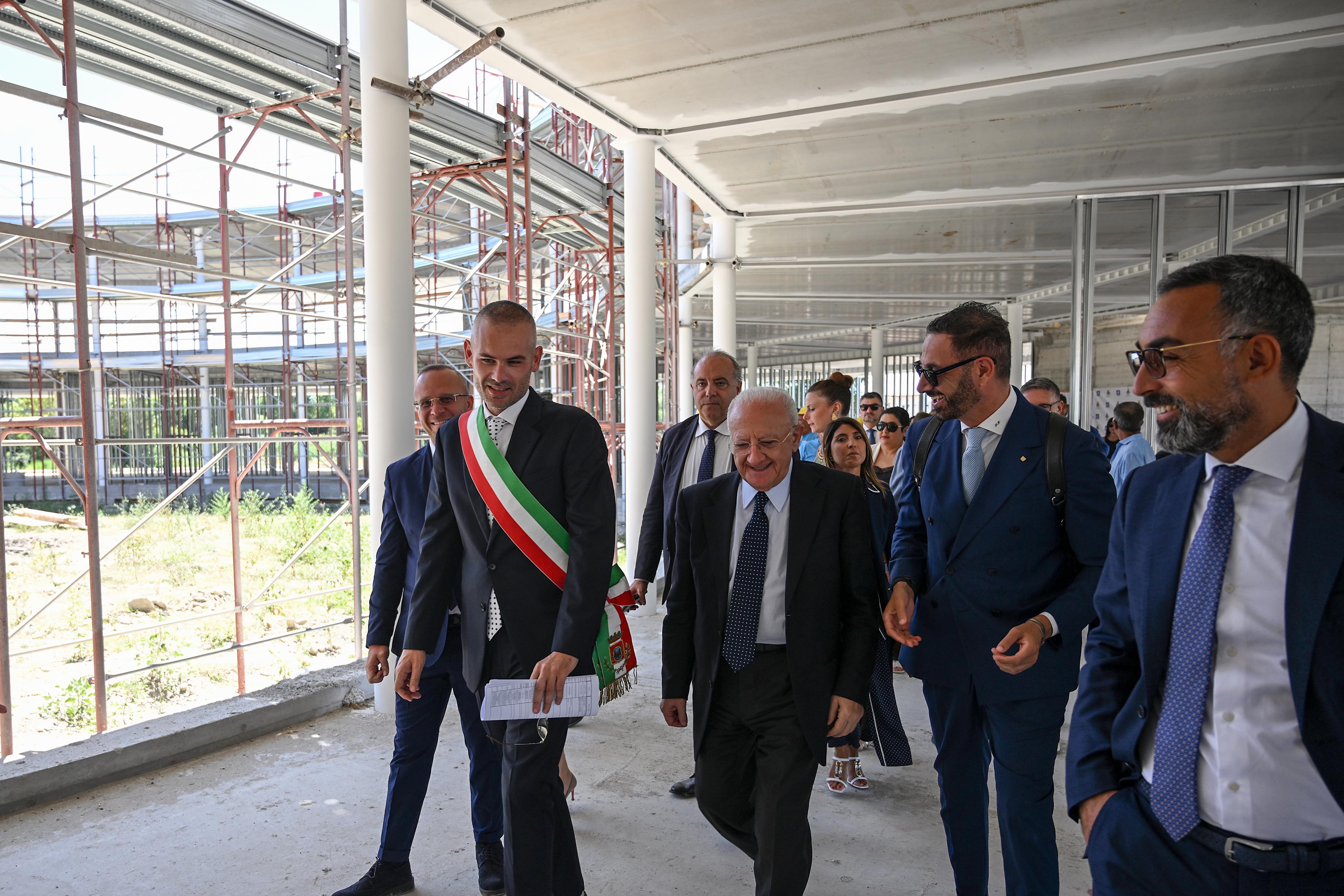 Sopralluogo al cantiere della cittadella scolastica di Castel Volturno