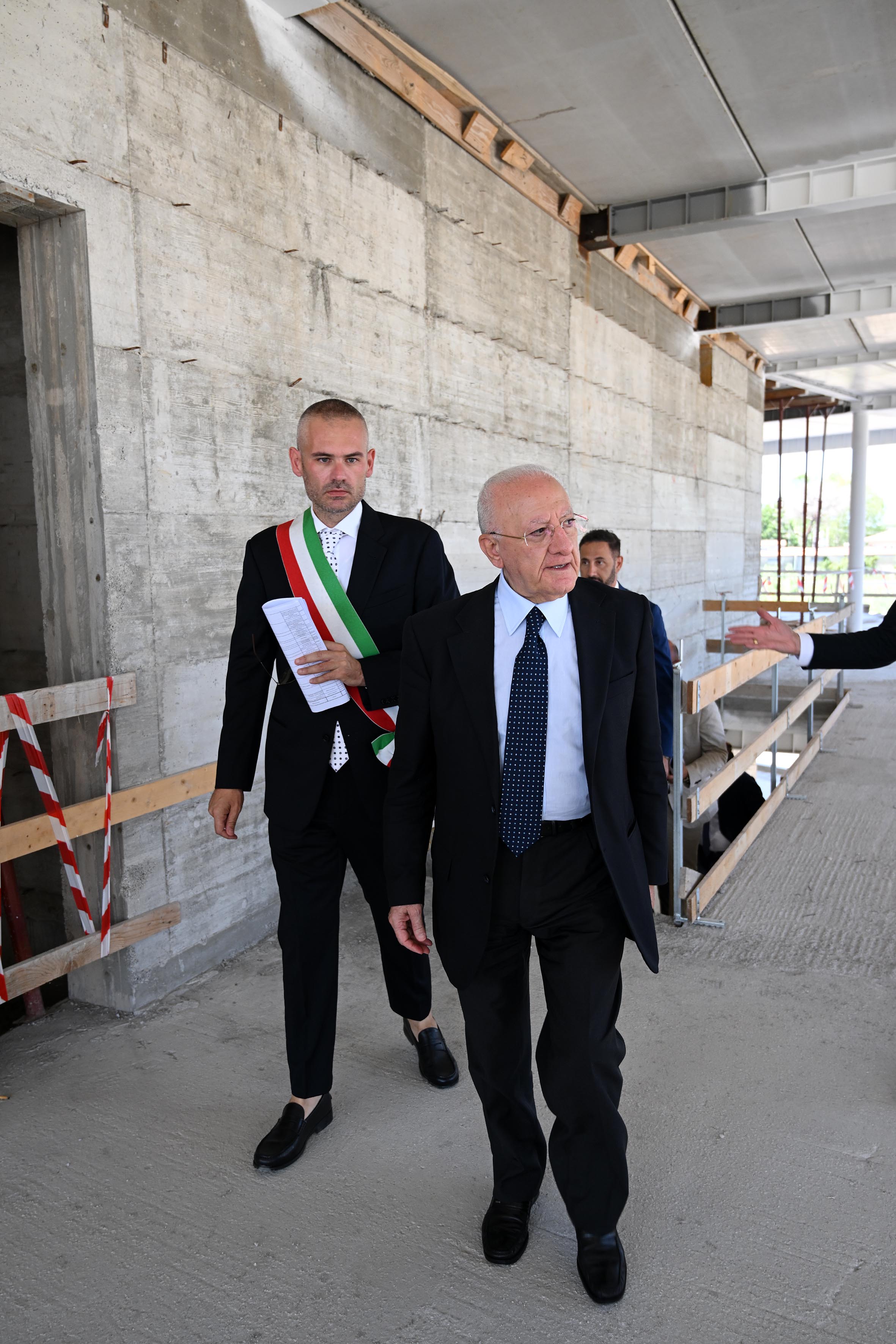 Sopralluogo al cantiere della cittadella scolastica di Castel Volturno