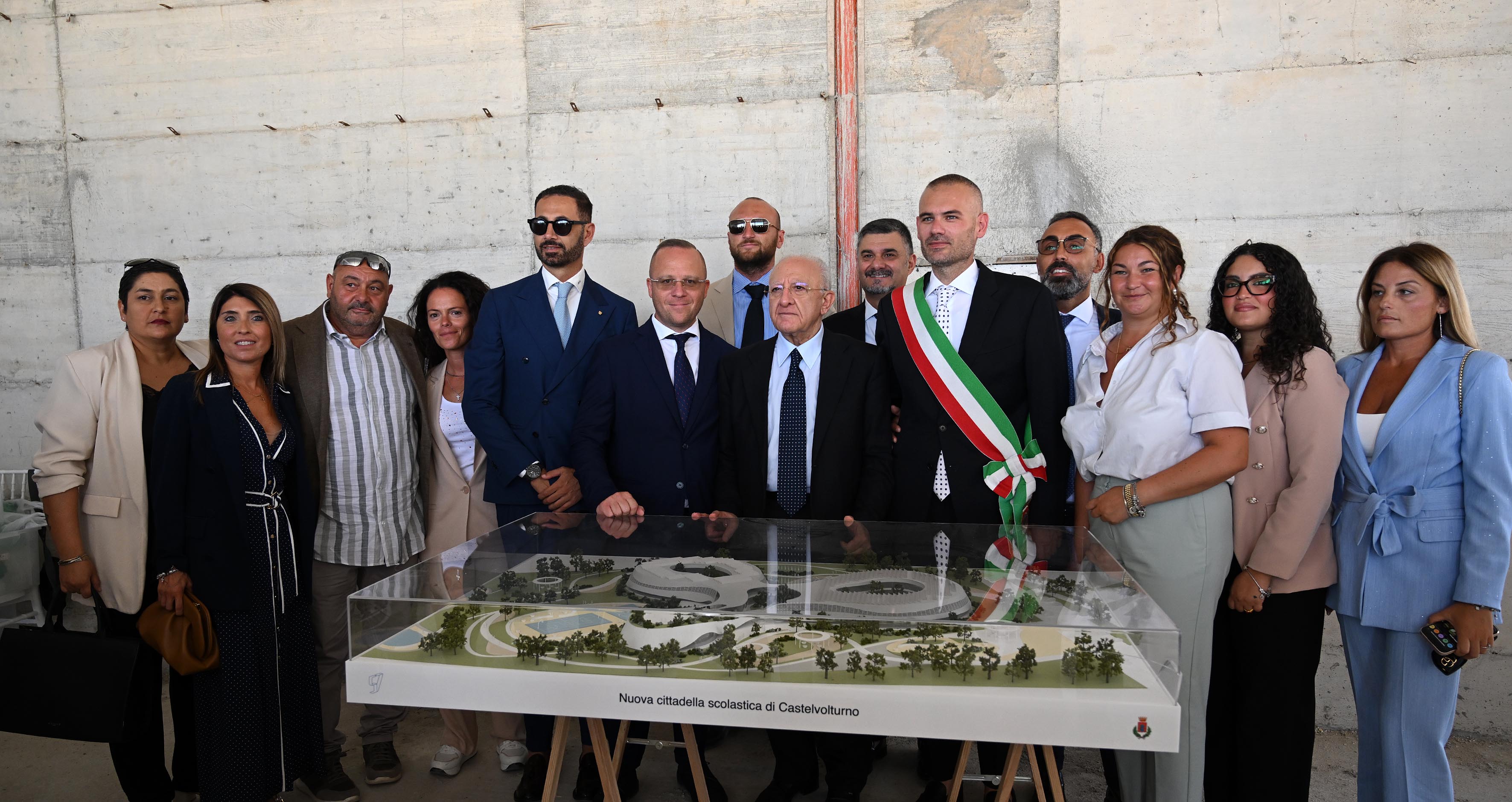 Sopralluogo al cantiere della cittadella scolastica di Castel Volturno