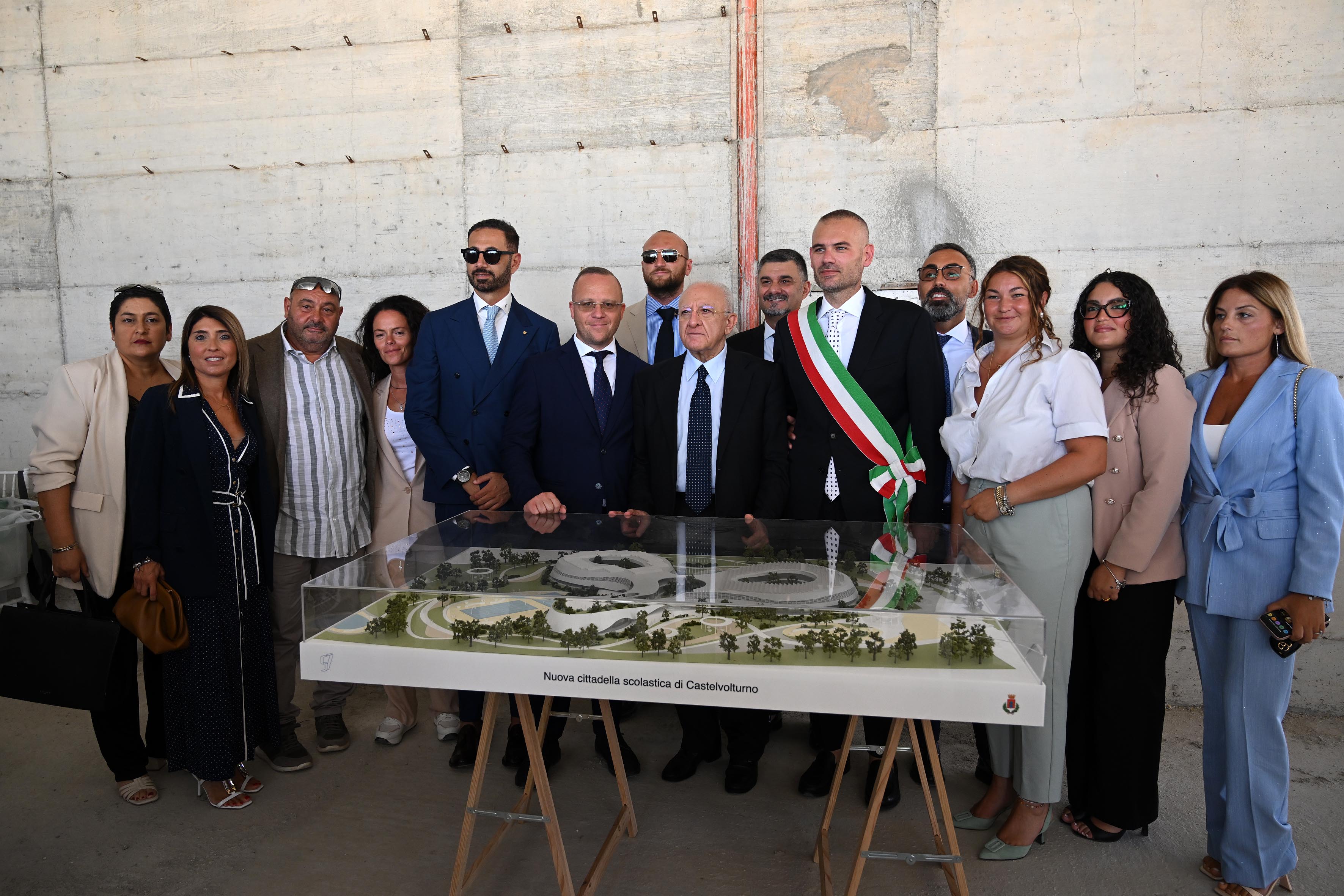 Sopralluogo al cantiere della cittadella scolastica di Castel Volturno
