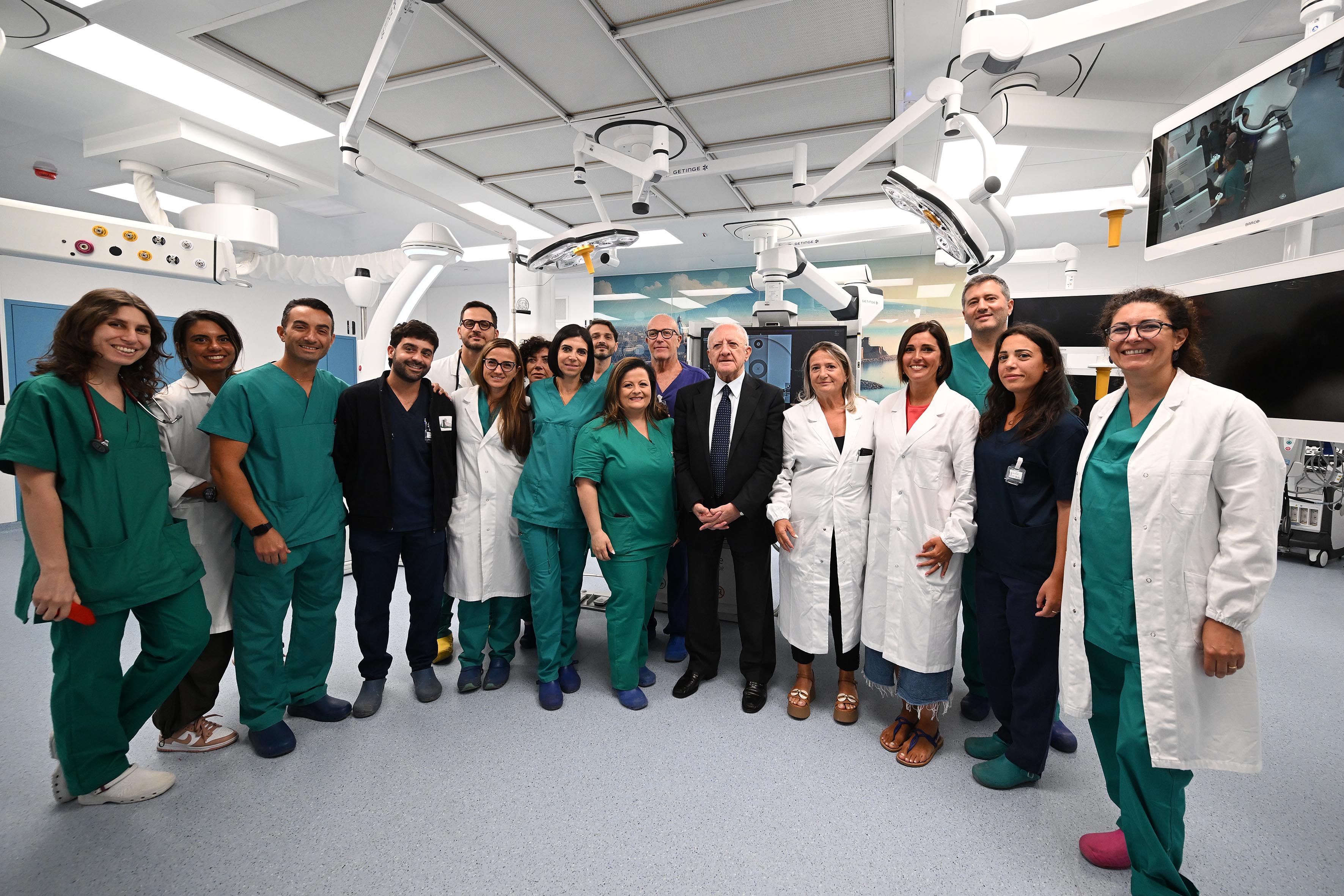 AOU Federico II (Napoli), inaugurazione sala ibrida e visita al cantiere Progetto la Cicogna