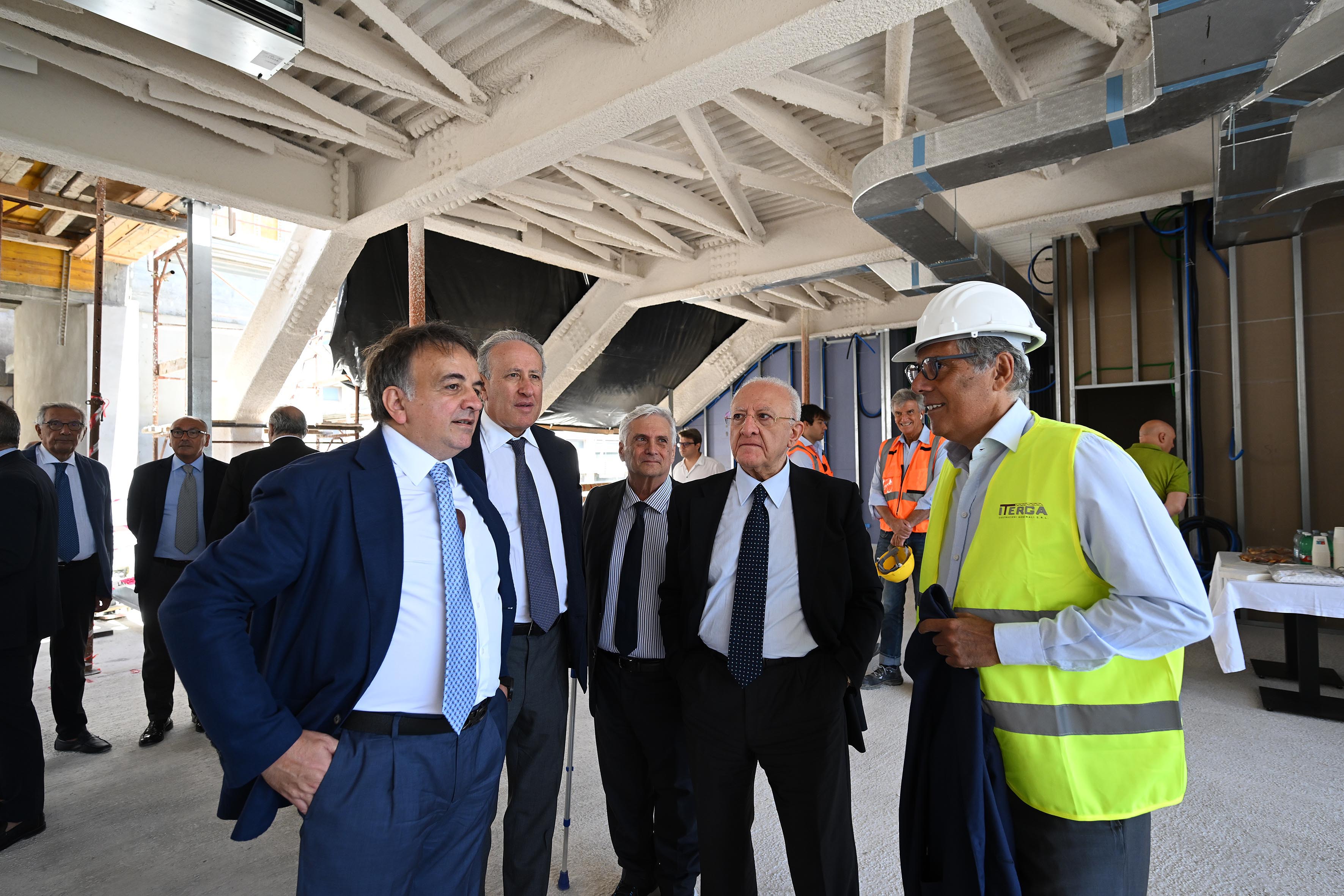 AOU Federico II (Napoli), inaugurazione sala ibrida e visita al cantiere Progetto la Cicogna