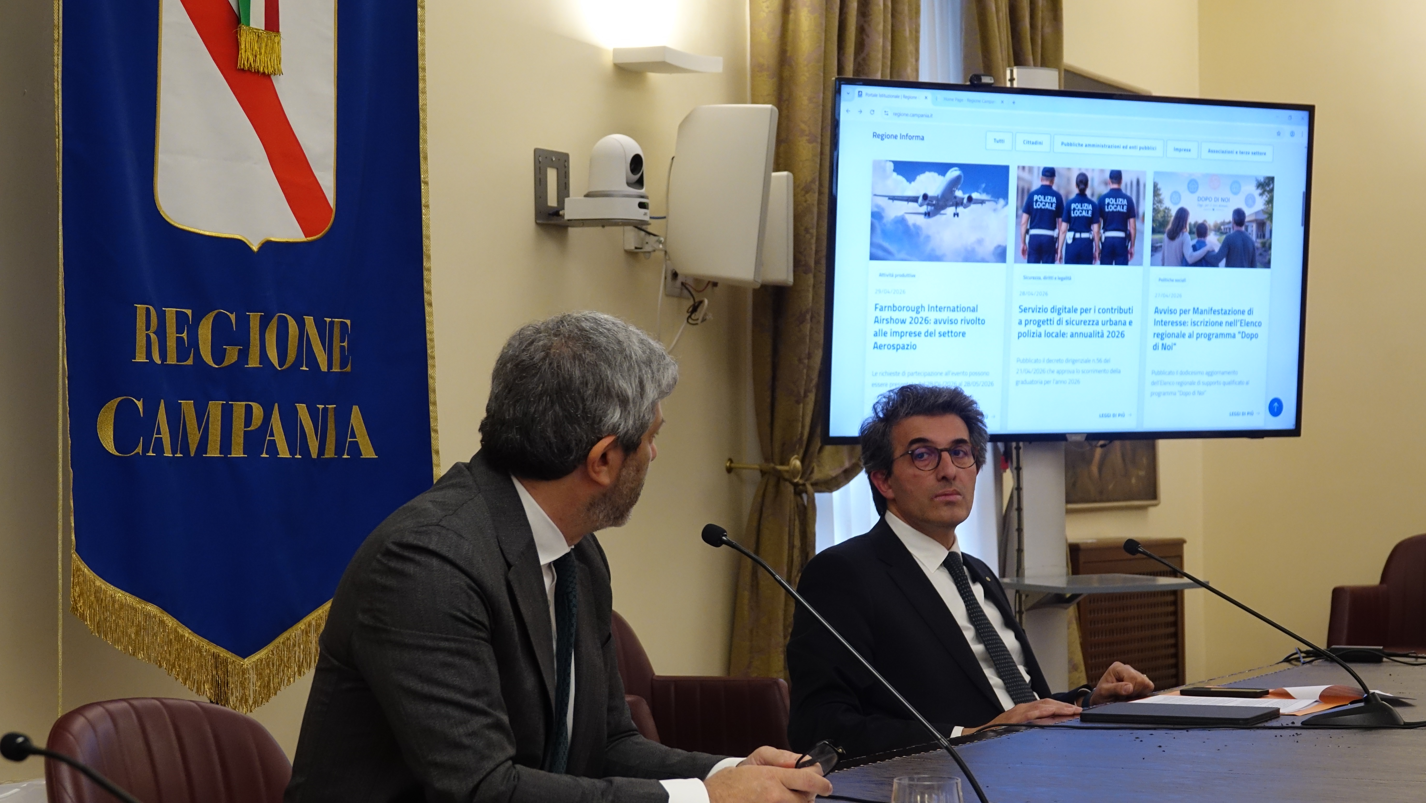 Presentazione del nuovo portale istituzionale della Regione Campania