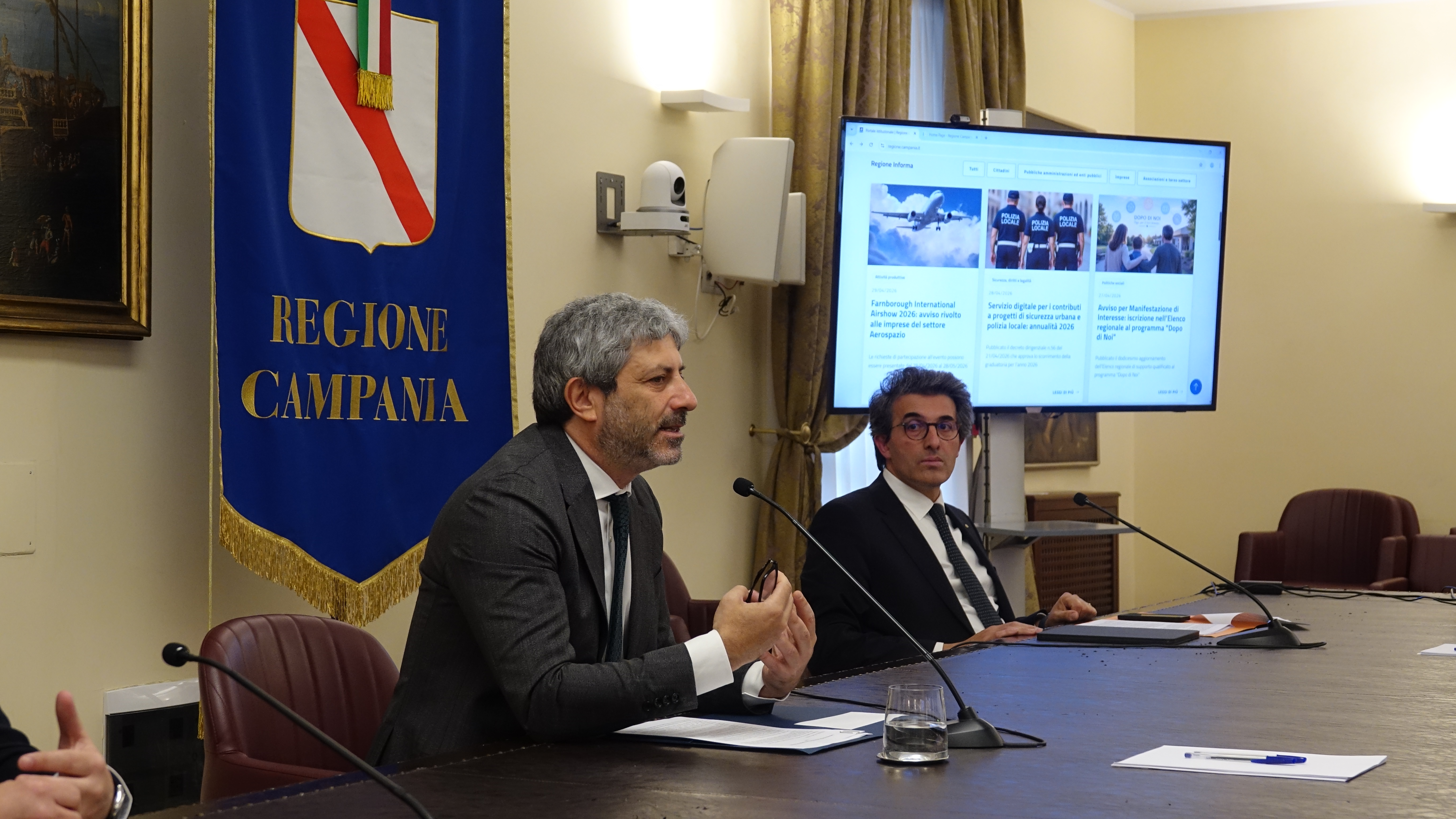 Presentazione del nuovo portale istituzionale della Regione Campania