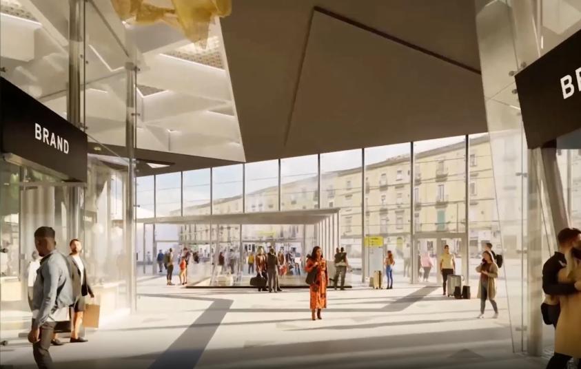 Napoli Centrale rendering del progetto